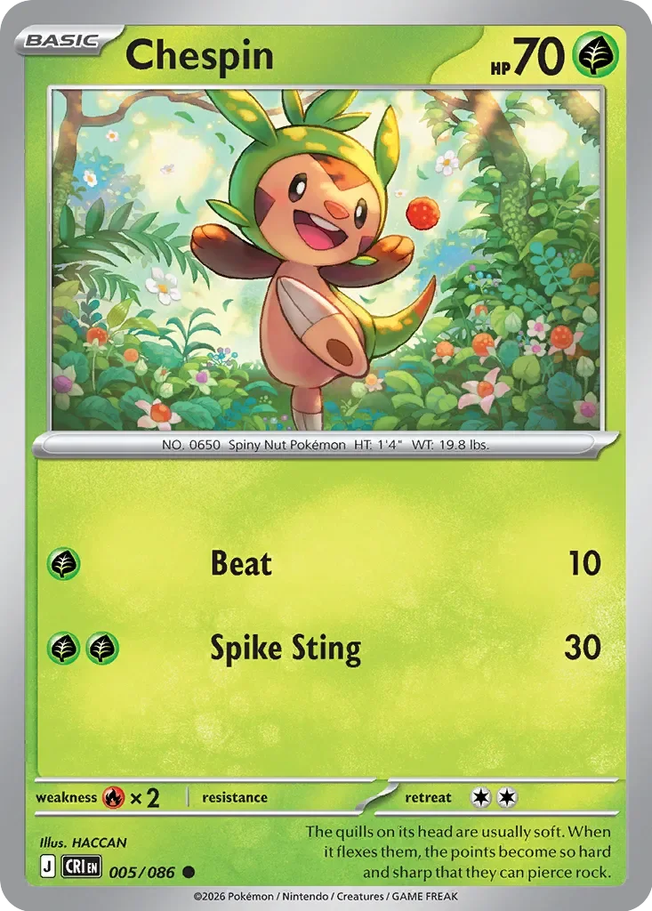 CRI005/086 - Chespin Reverse Holo