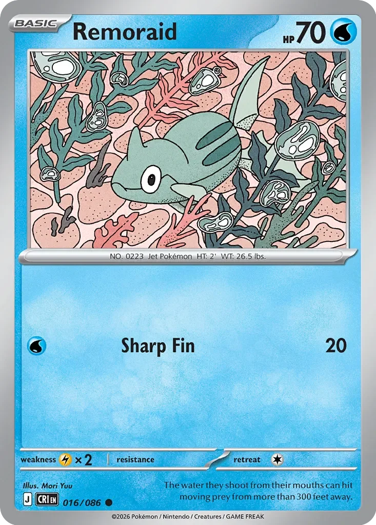 CRI016/086 - Remoraid Reverse Holo