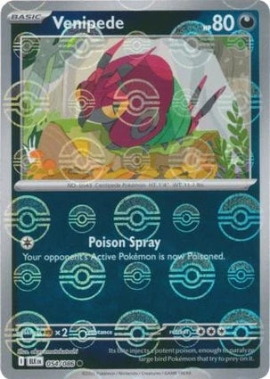 BLK054/086PB - Venipede Poke Ball