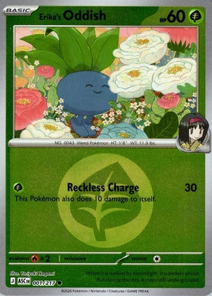 ASC001/217 - Erika's Oddish Energy Reverse Holo