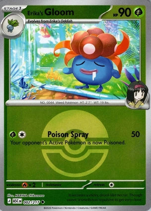 ASC002/217 - Erika's Gloom Poke Ball Reverse Holo