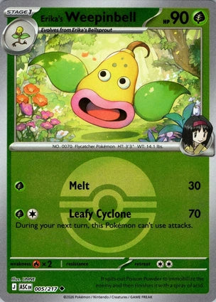 ASC005/217 - Erika's Weepinbell Poke Ball Reverse Holo