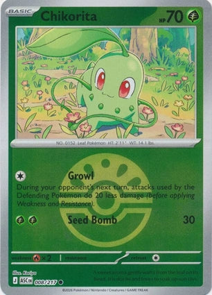 ASC008/217 - Chikorita Friend Ball Reverse Holo