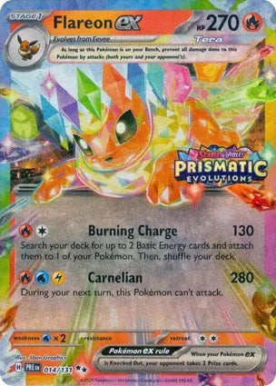 PRE014/131PES - Flareon ex Prismatic Evolutions Stamp