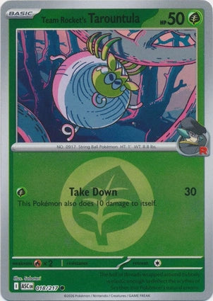 ASC018/217 - Team Rocket's Tarountula Energy Reverse Holo
