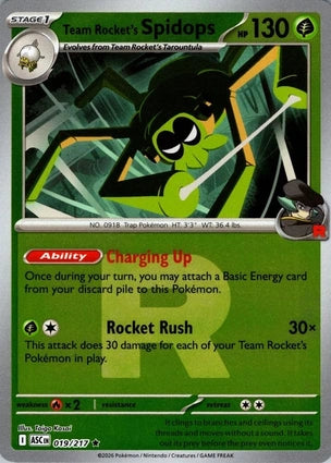 ASC019/217 - Team Rocket's Spidops Rocket Reverse Holo