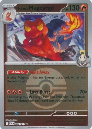 ASC024/217 - Ethan's Magcargo Poke Ball Reverse Holo