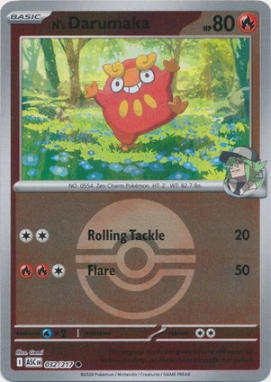 ASC032/217 - N's Darumaka Poke Ball Reverse Holo
