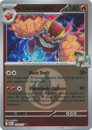 ASC033/217 - N's Darmanitan Energy Reverse Holo