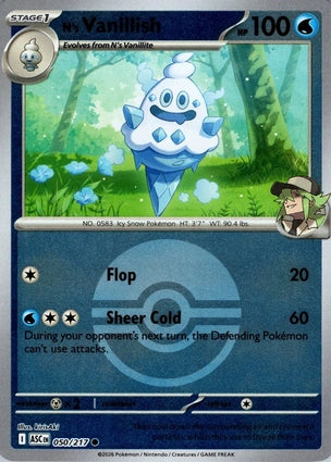 ASC050/217 - N's Vanillish Poke Ball Reverse Holo