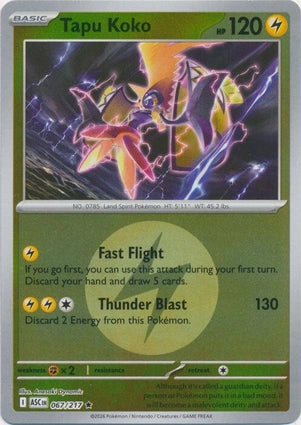 ASC067/217 - Tapu Koko Energy Reverse Holo