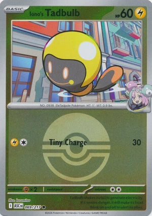 ASC069/217 - Iono's Tadbulb Poke Ball Reverse Holo