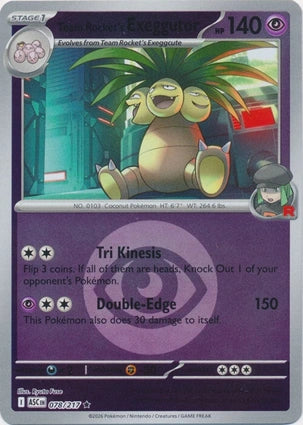 ASC078/217 - Team Rocket's Exeggutor Energy Reverse Holo