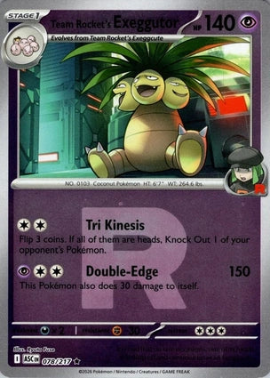 ASC078/217 - Team Rocket's Exeggutor Rocket Reverse Holo