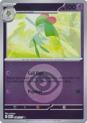 ASC088/217 - Kirlia Energy Reverse Holo