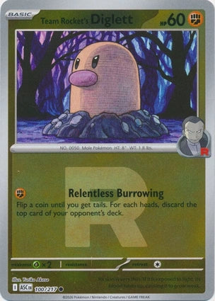ASC100/217 - Team Rocket's Diglett Rocket Reverse Holo