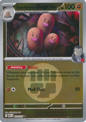 ASC101/217 - Team Rocket's Dugtrio Energy Reverse Holo