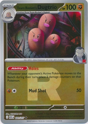ASC101/217 - Team Rocket's Dugtrio Rocket Reverse Holo