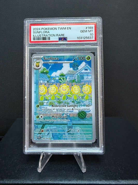 103125637 -  PSA 10 English Twilight Masquerade Sunflora 169/167