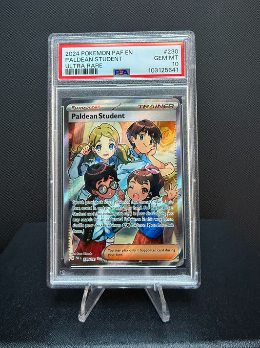 103125641 -  PSA 10 English Paldean Fates Paldean Student 230/091