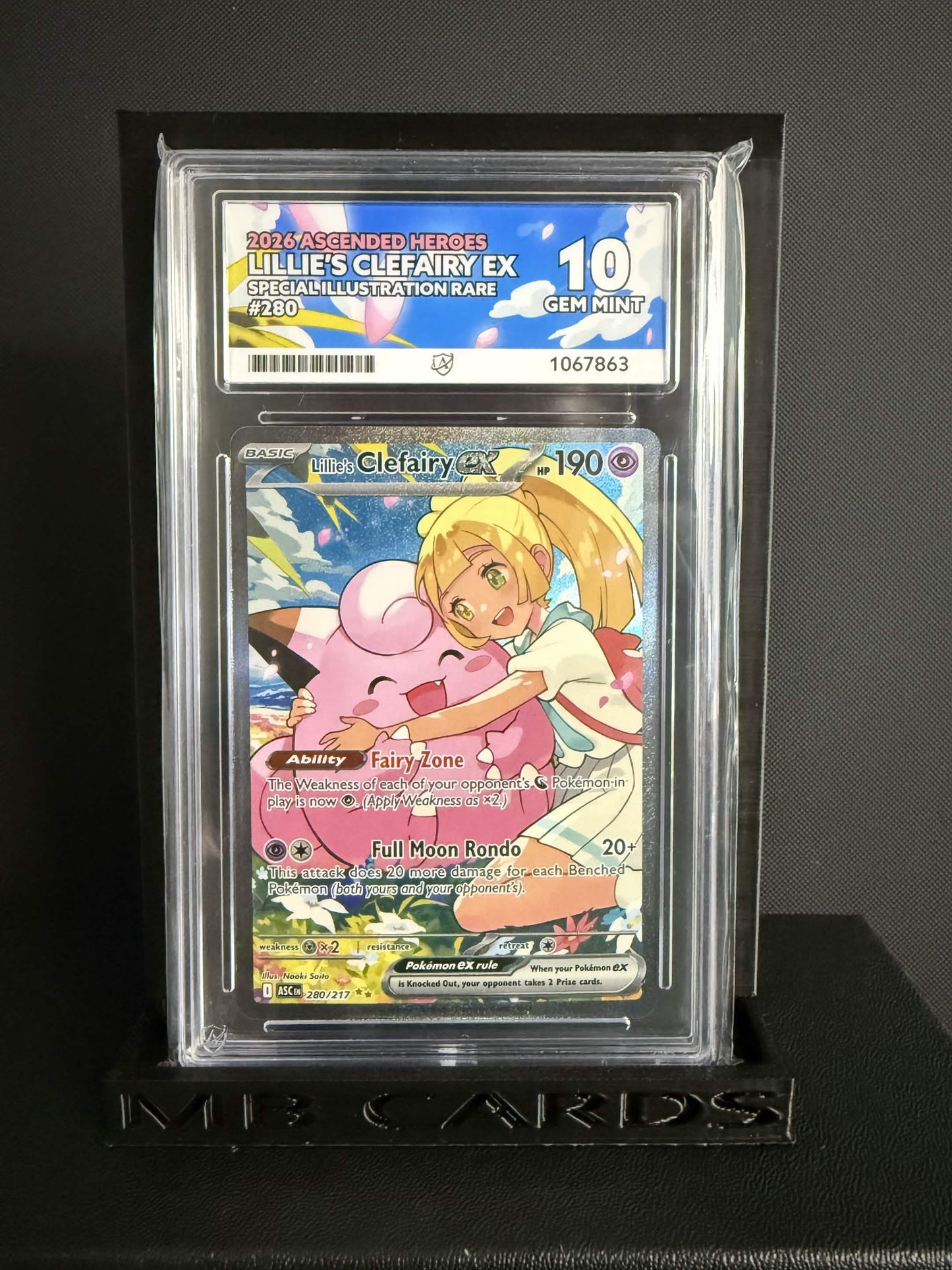 1067863 - ACE 10 English Ascended Heroes Lillie's Clefairy ex 280/217