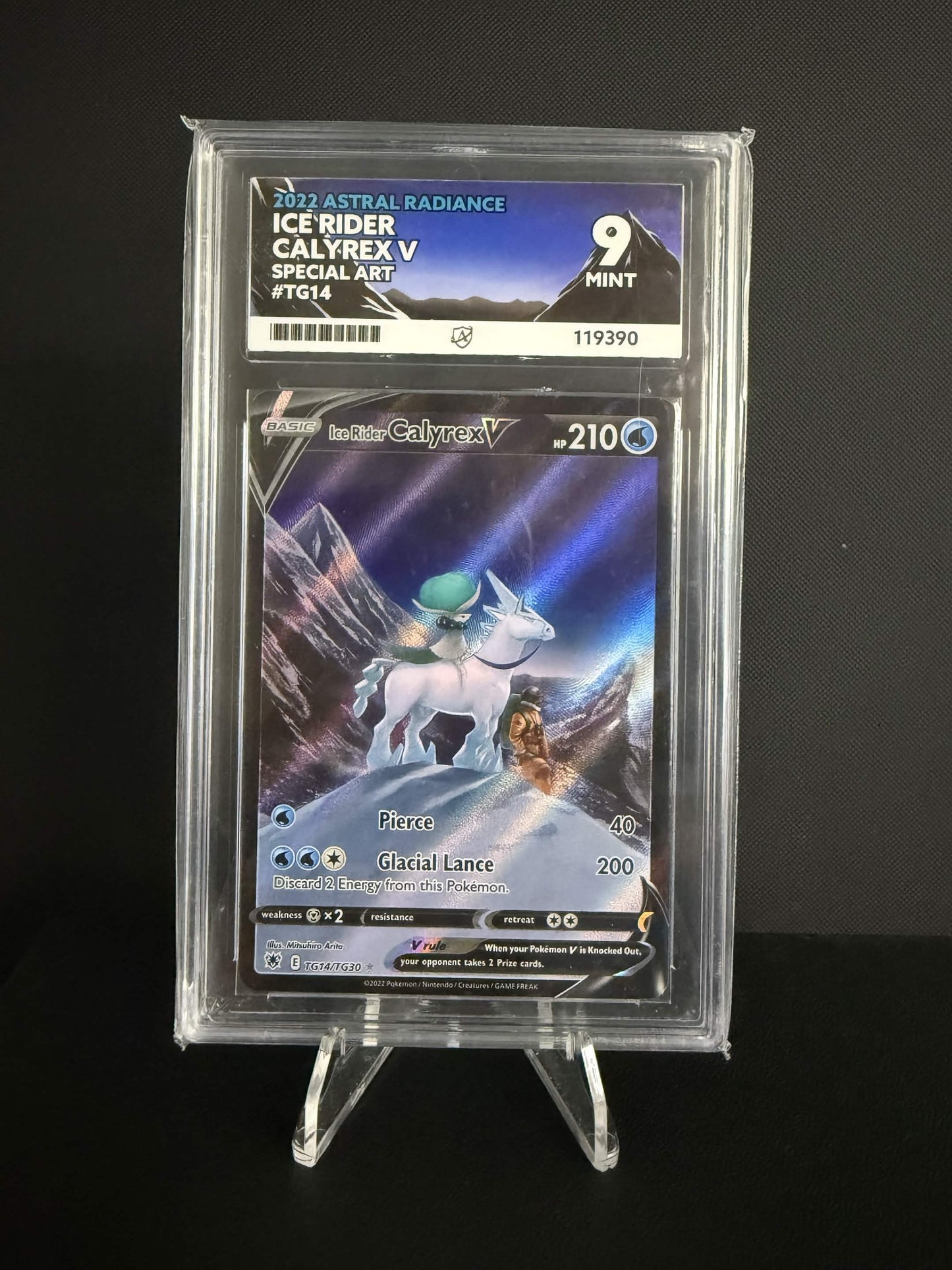 119390 - ACE 9 English Astral Radiance Ice Rider Calyrex V TG14/TG30