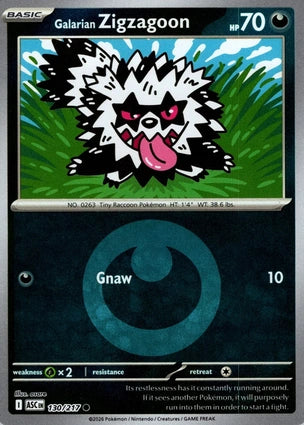 ASC130/217 - Galarian Zigzagoon Energy Reverse Holo