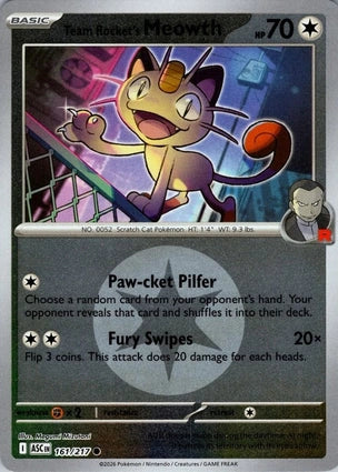 ASC161/217 - Team Rocket's Meowth Energy Reverse Holo