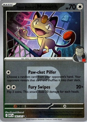 ASC161/217 - Team Rocket's Meowth Rocket Reverse Holo