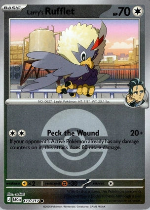 ASC173/217 - Larry's Rufflet Poke Ball Reverse Holo