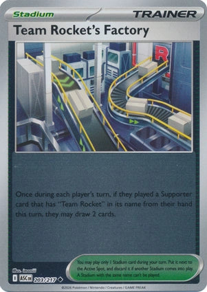 ASC203/217 - Team Rocket's Factory Energy Reverse Holo