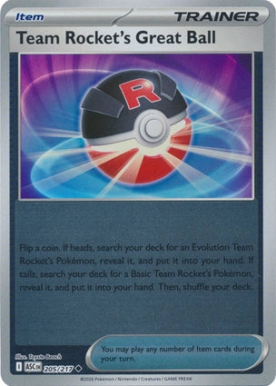 ASC205/217 - Team Rocket's Great Ball Energy Reverse Holo