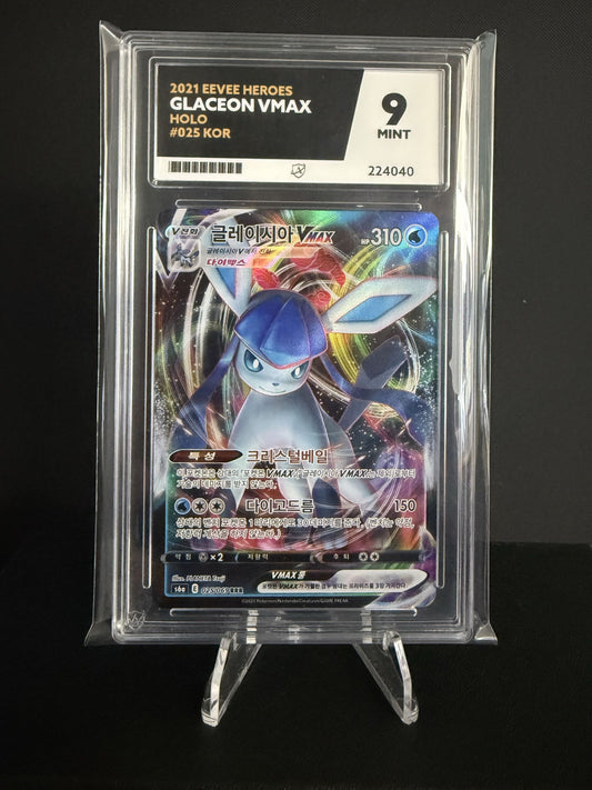 224040 - ACE 9 Korean Eevee Heroes Glaceon Vmax 025/069