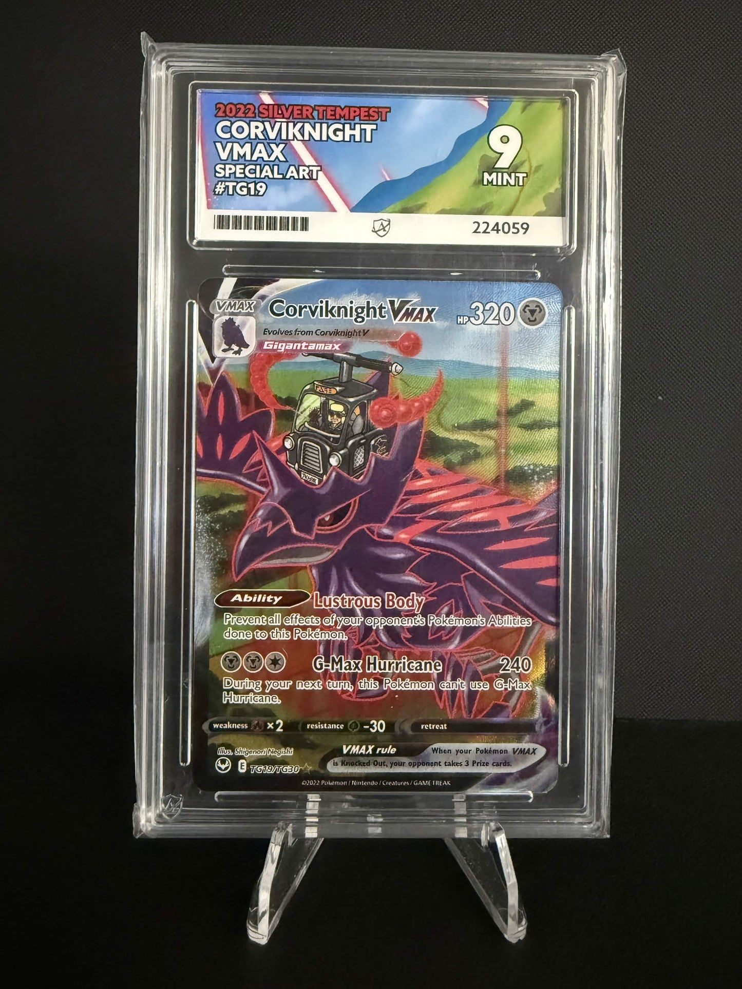 224059 - ACE 9 English Silver Tempest Corviknight VMAX TG19/TG30
