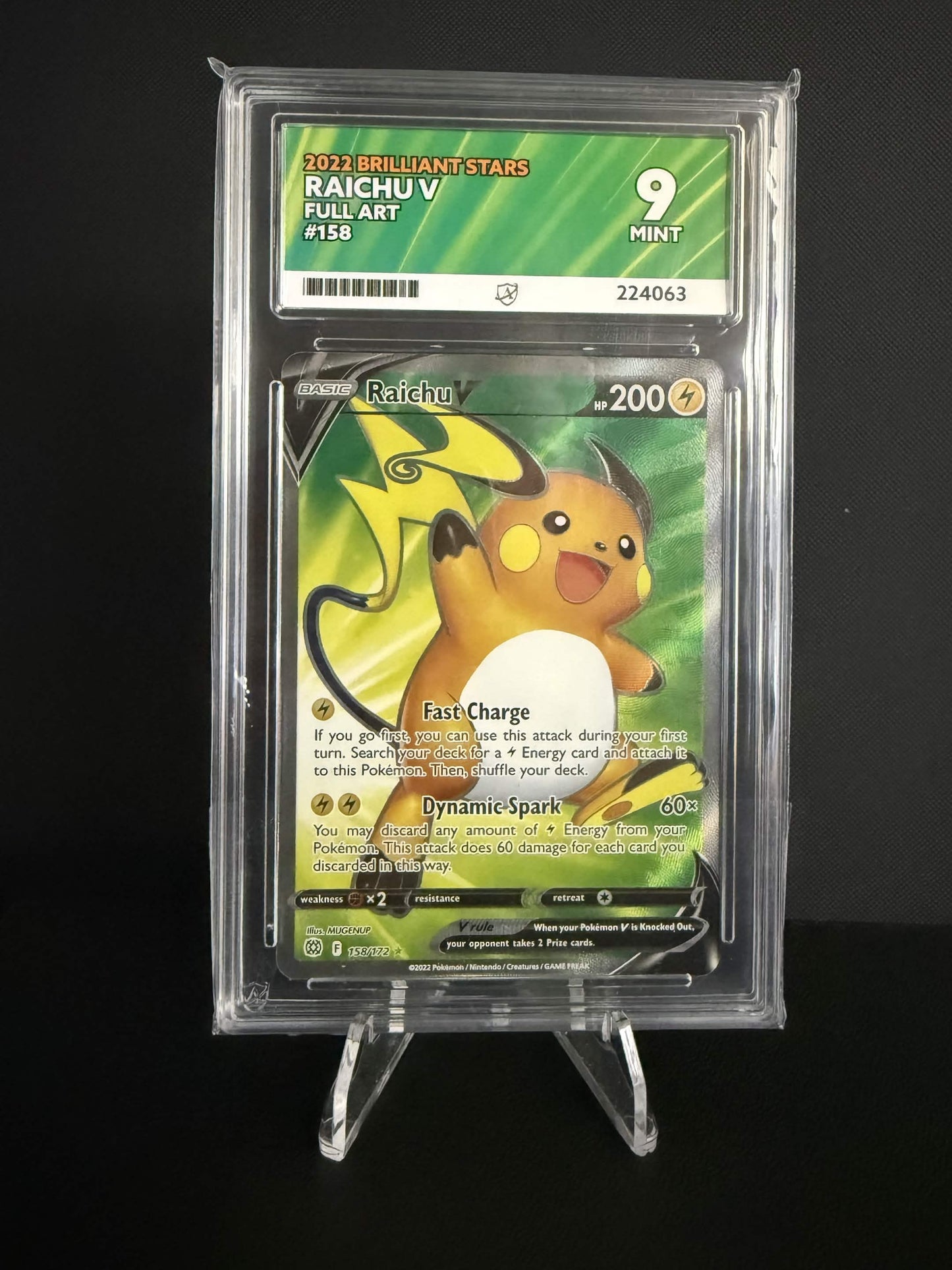 224063 - ACE 9 English Brilliant Stars Raichu V 158/172