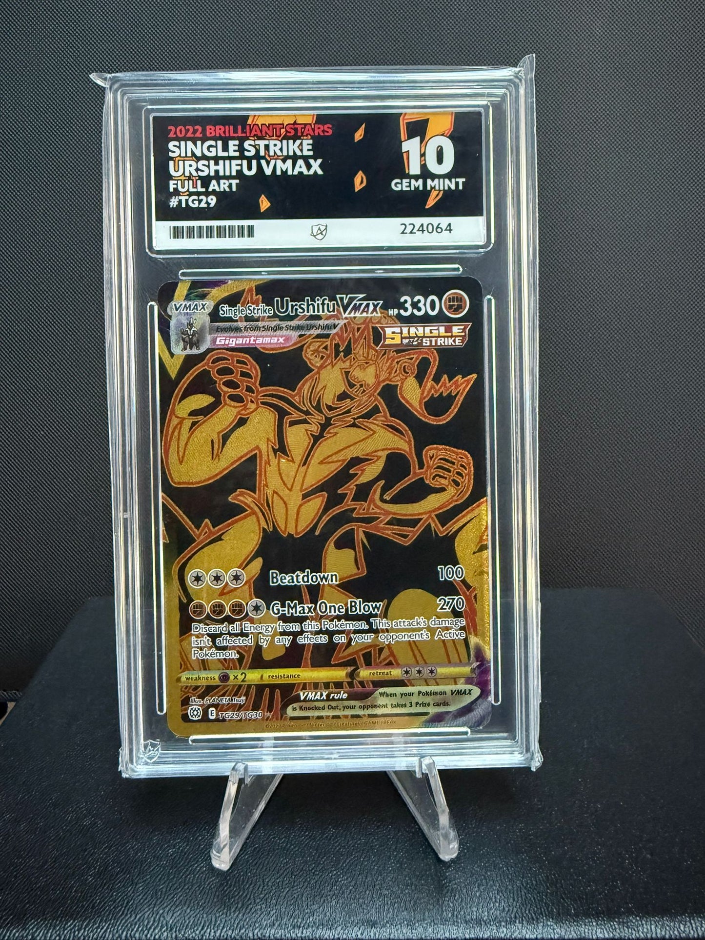 224064 - ACE 10 English Brilliant Stars Single Strike Urshifu VMAX TG29/TG30