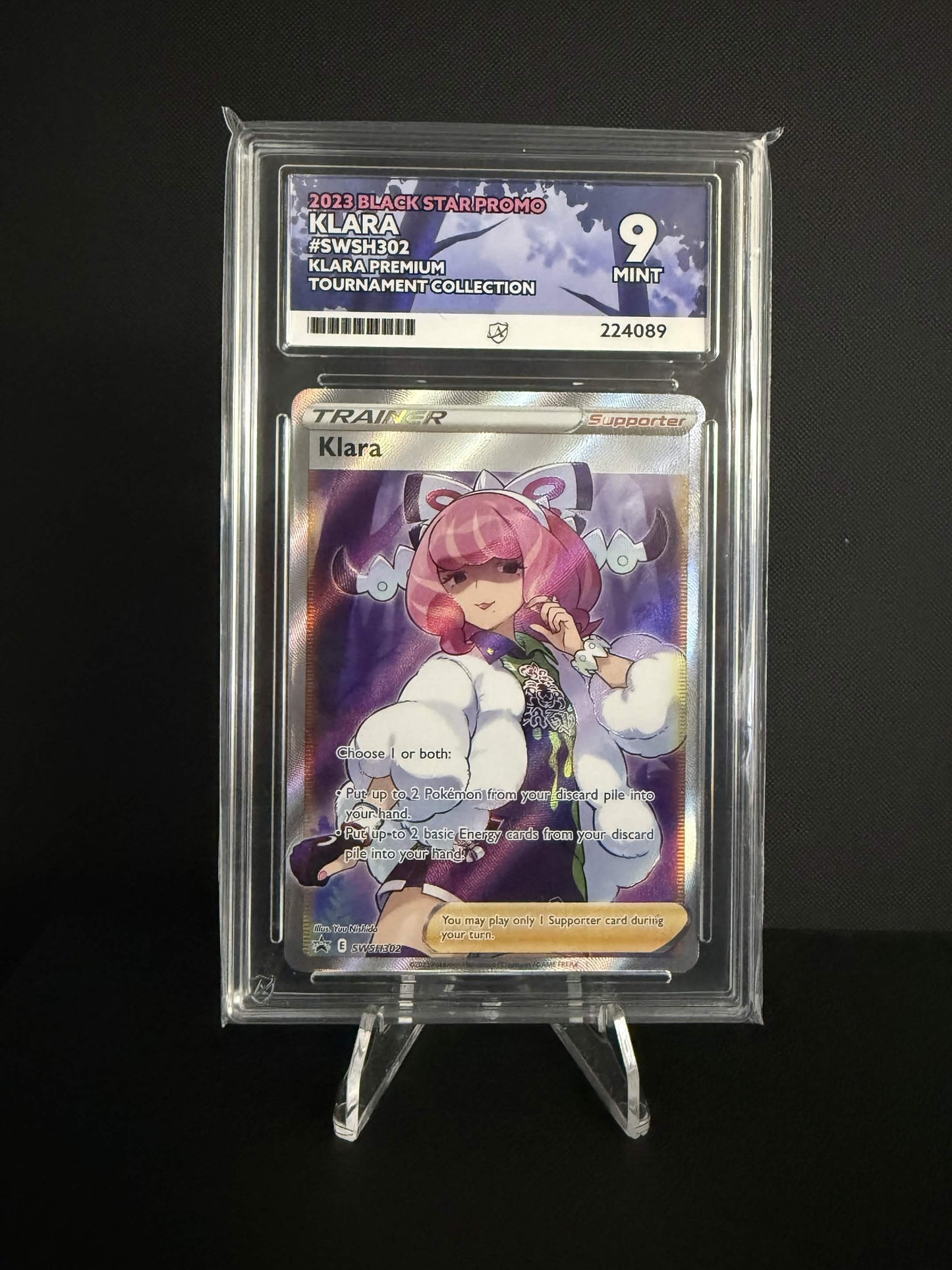 224089 - ACE 9 English Black Star Promo Klara SWSH302