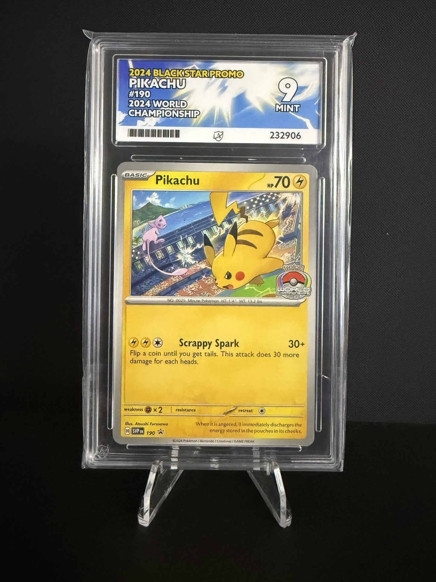 232906 - ACE 9 English Black Star Promo Pikachu 190