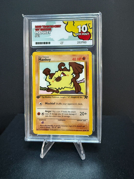 253783 - ACE 10 English 2000 Team Rocket 1st Edition Mankey 61/82