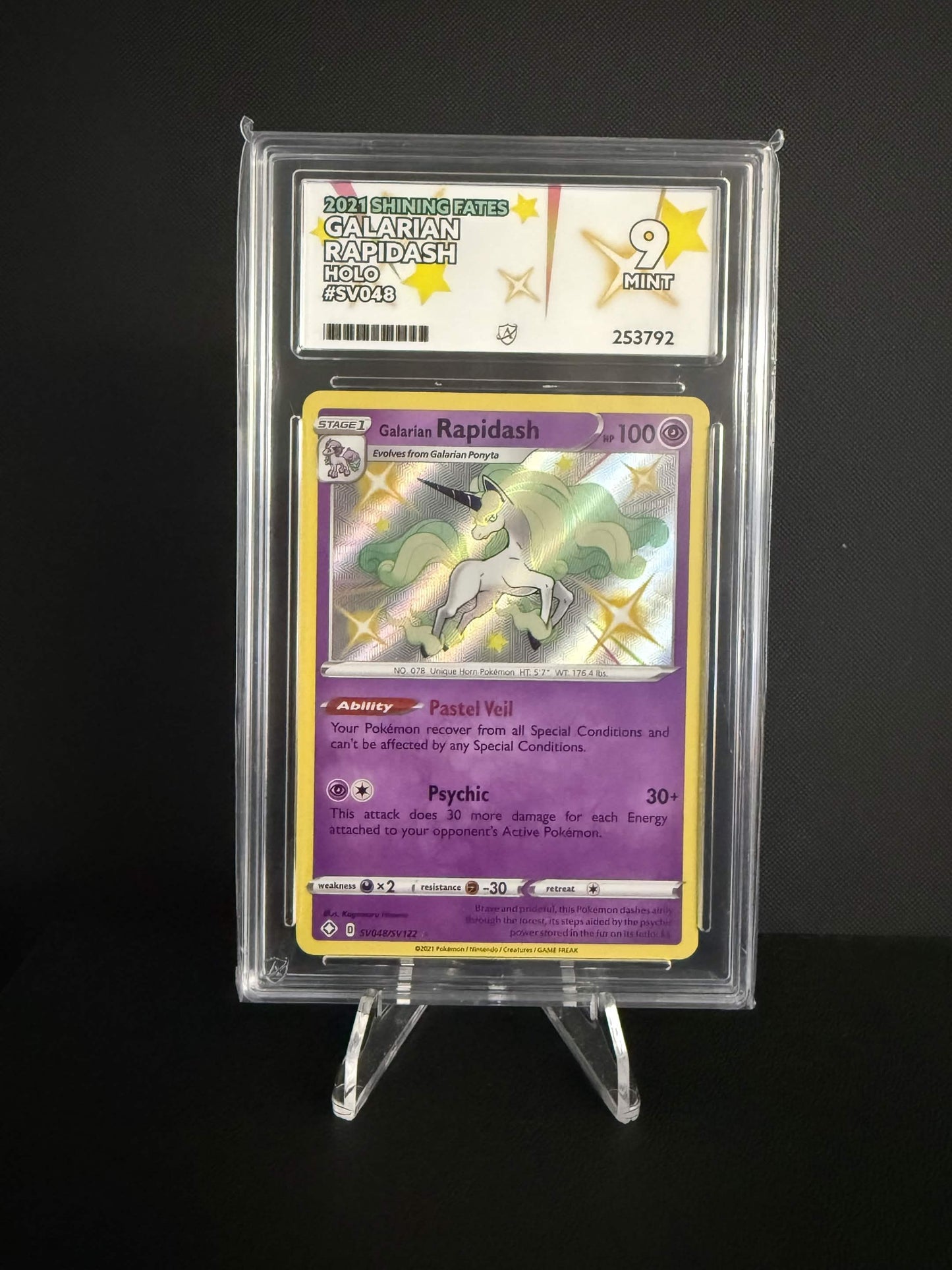 253792 - ACE 9 English Shining Fates Galarian Rapidash SV048/SV122