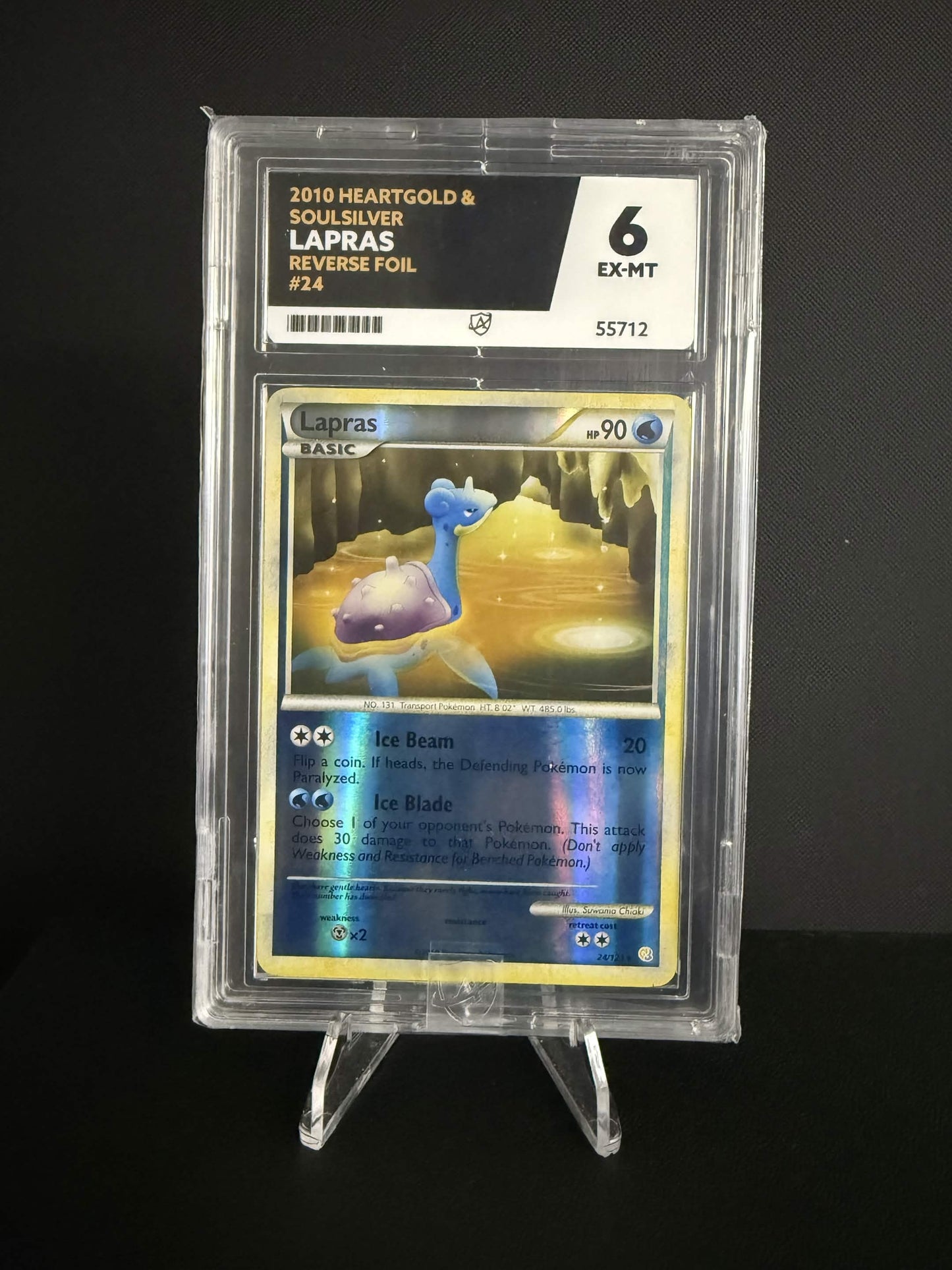 55712 - ACE 6 English Heartgold & Soulsilver Lapras 24/123