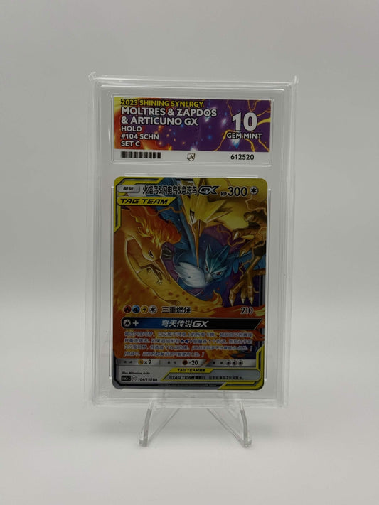 612520 - ACE 10 Chinese Shining Synergy Moltres & Zapdos & Articuno GX 104/150