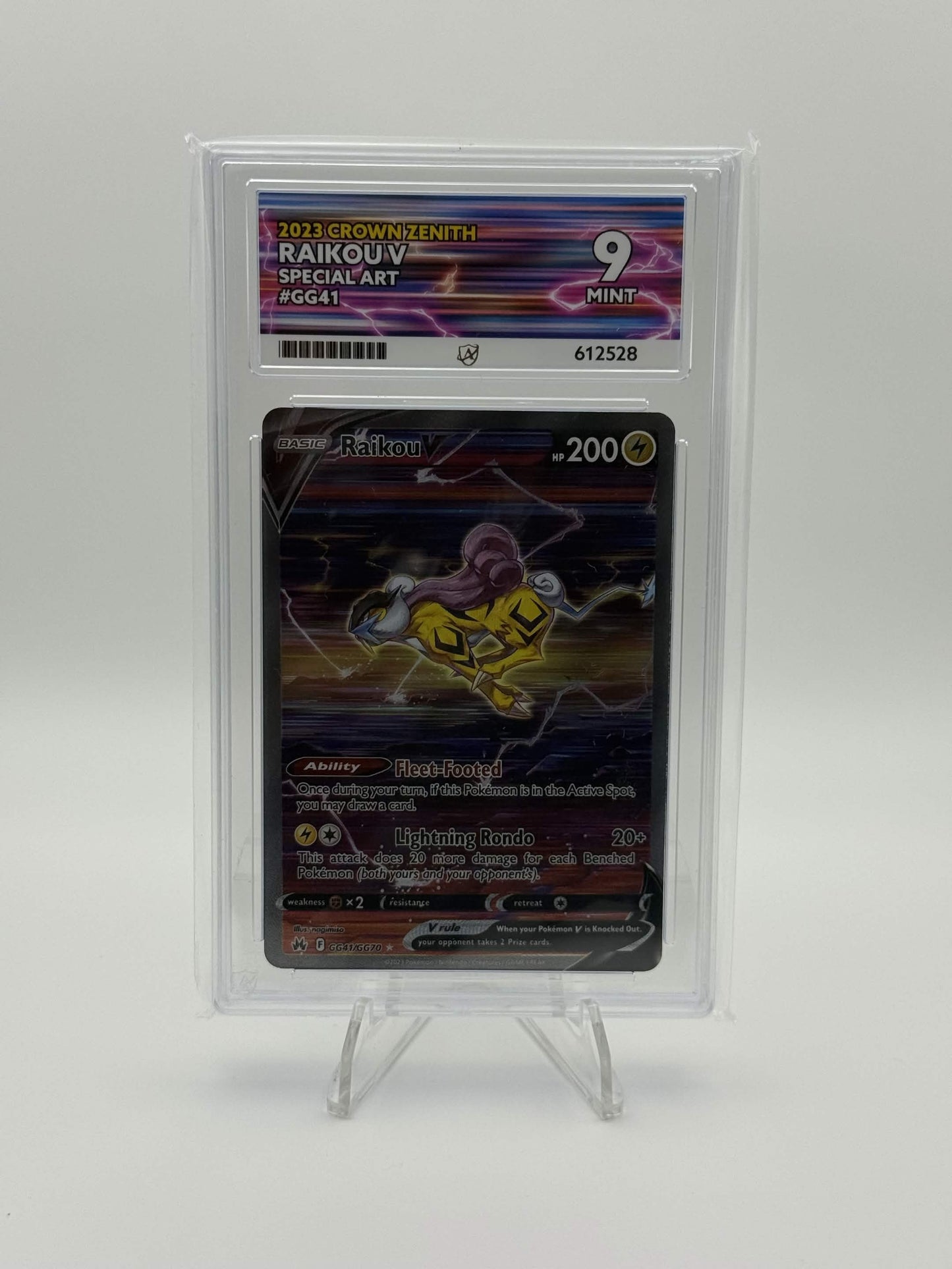 612528 - ACE 9 English Crown Zenith Raikou V GG41/GG70