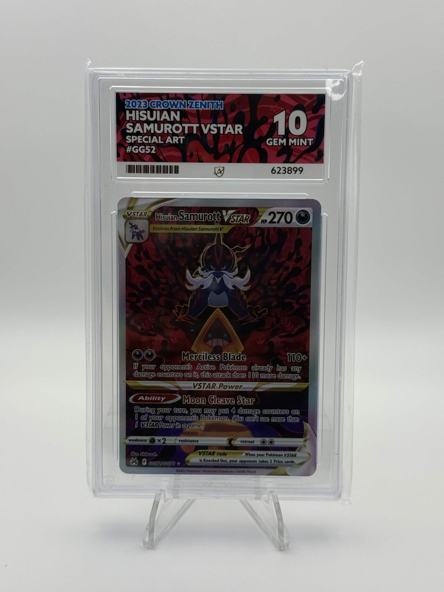 623899 - ACE 10 English Crown Zenith Hisuian Samurott VSTAR GG52/GG70