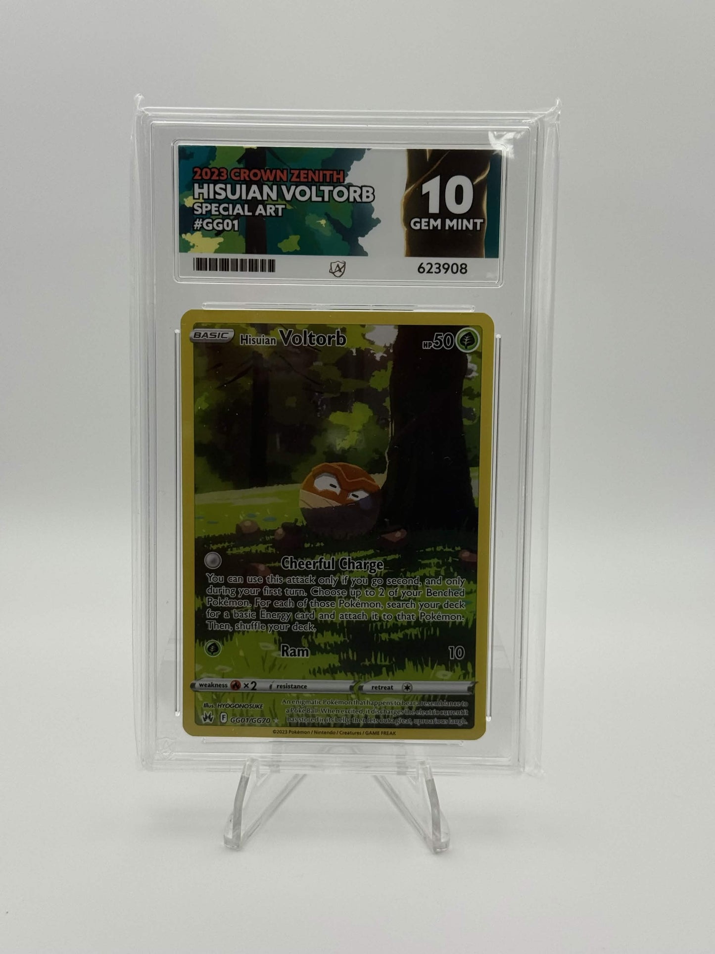 623908 - ACE 10 English Crown Zenith Hisuian Voltorb GG01/GG70