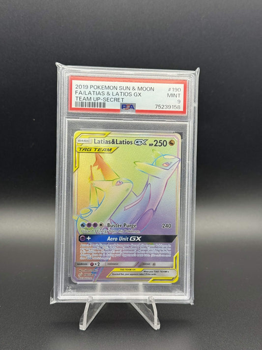 75239158 -  PSA 9 English Sun & Moon Latias & Latios GX 190/181
