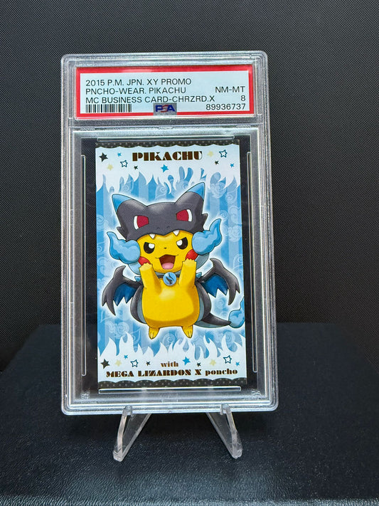89936727 - PSA 8 2015 Poncho-Wearing Pikachu Charizard X MC Business Card