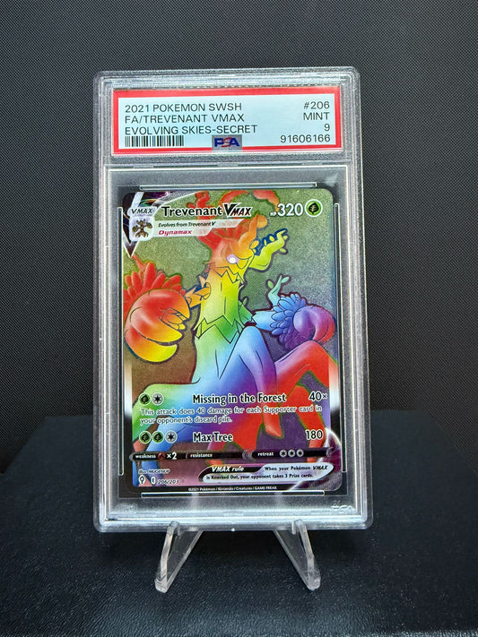 91606166 -  PSA 9 English Evolving Skies Trevenant VMAX 206/203