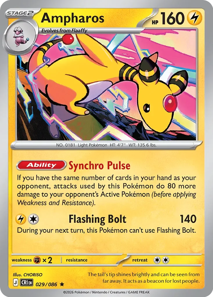 CRI029/086 - Ampharos Reverse Holo