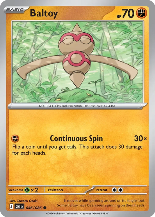 CRI046/086 - Baltoy Reverse Holo